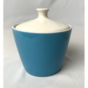 Royal China Blue Heaven Sugar Bowl + Lid CHIP Vintage MCM